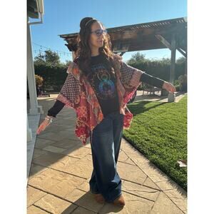 Upcycled Journey Freedom Tour Band Tee by Shuggie Fierce ONE SIZE | Kantha Tunic